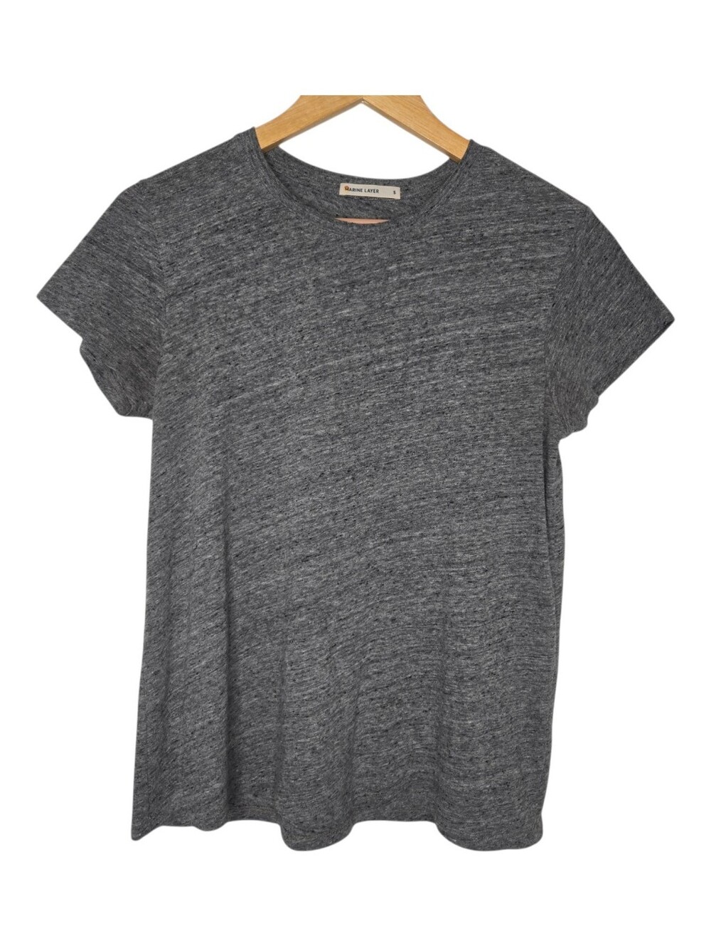 Marine Layer Womens Heather Gray Perfect Tee Shirt Size Small